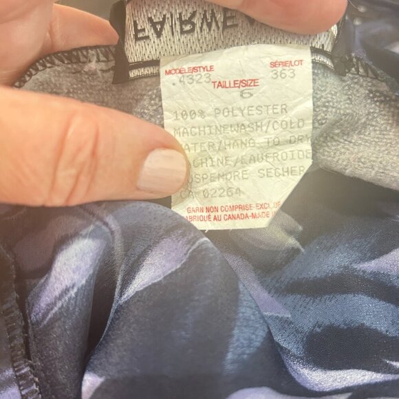 Vintage Fairweather Blue Floral Chiffon Maxi Dress Sz 6 Prom Evening Gown - Picture 4 of 6